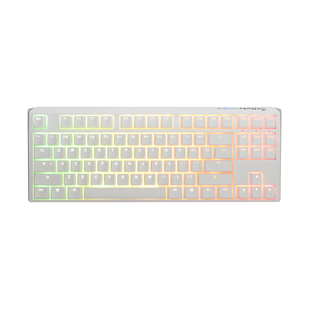 Ducky One 3 TKL 80% Pure White Hotswap RGB Mechanical Keyboard