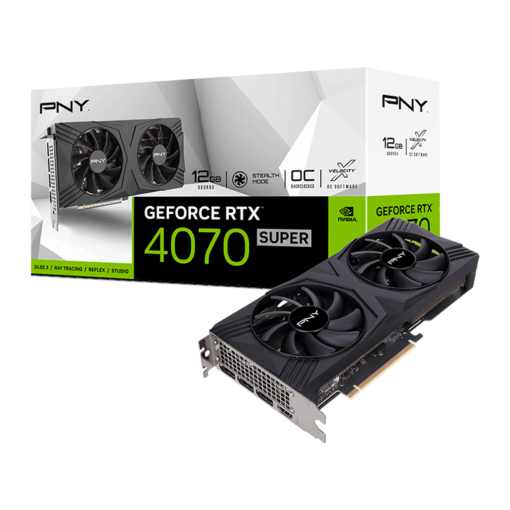PNY GeForce RTX 4070 SUPER Verto Dual Fan 12GB Graphics Card
