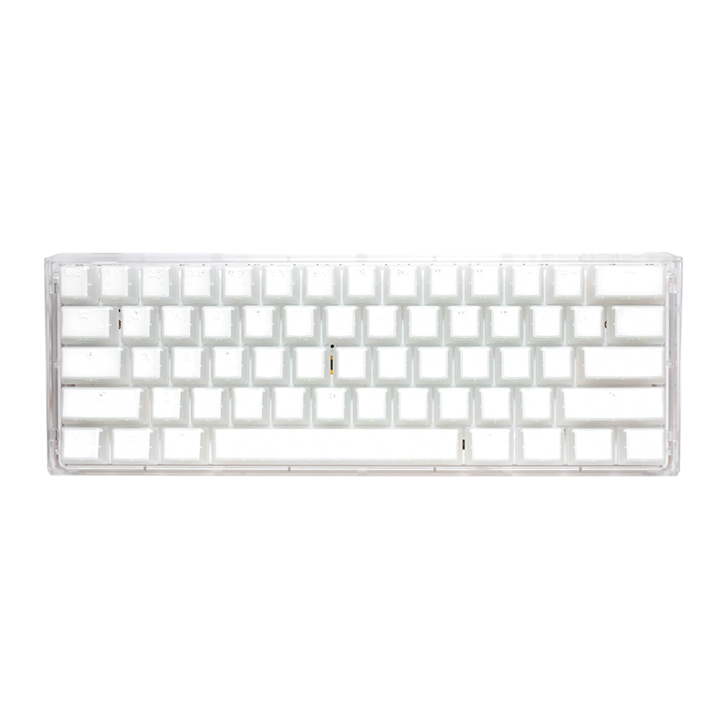 Ducky One 3 Mini 60% Aura Clear White Hotswap RGB Mechanical Keyboard