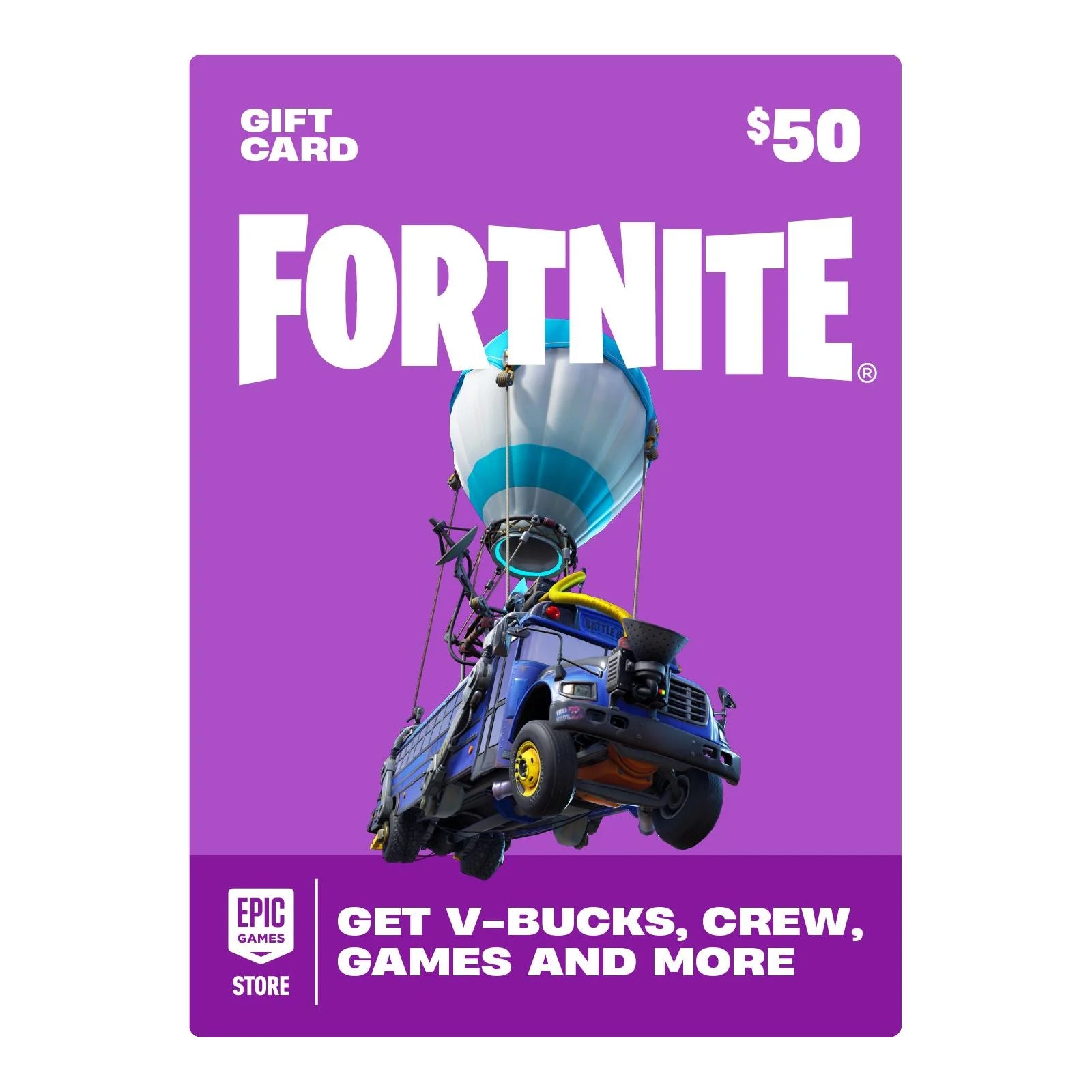 Fortnite $50 Gift Card - Digital Processing Fee Included