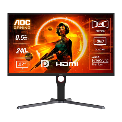 AOC Q27G3ZE 27" QHD 240Hz Fast IPS Gaming Monitor