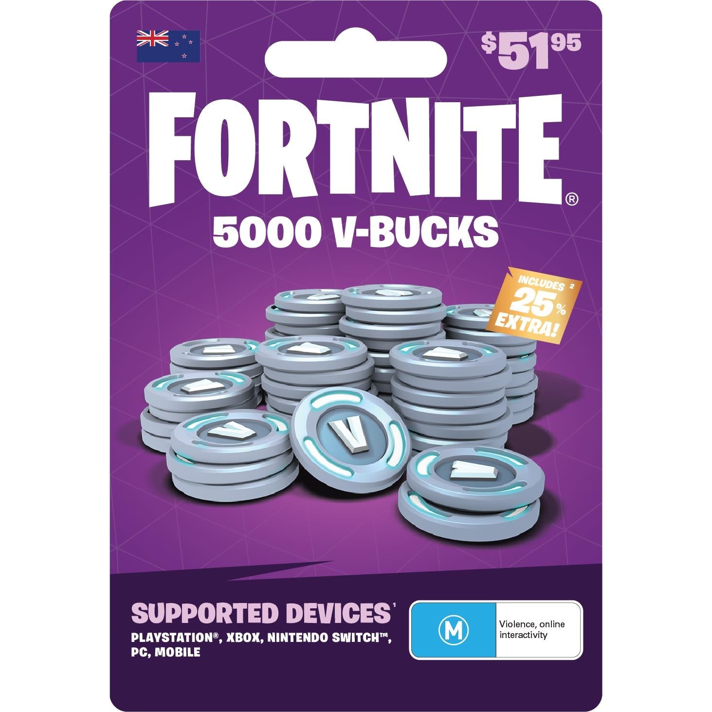 Fortnite 5000 V-Bucks - Digital Processing Fee Included