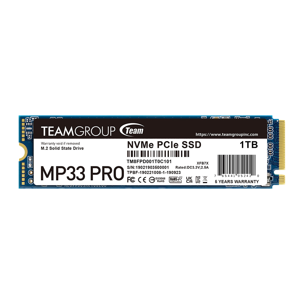 Team Group MP33 Pro 1TB M.2 PCIe3.0 x4 NVMe SSD