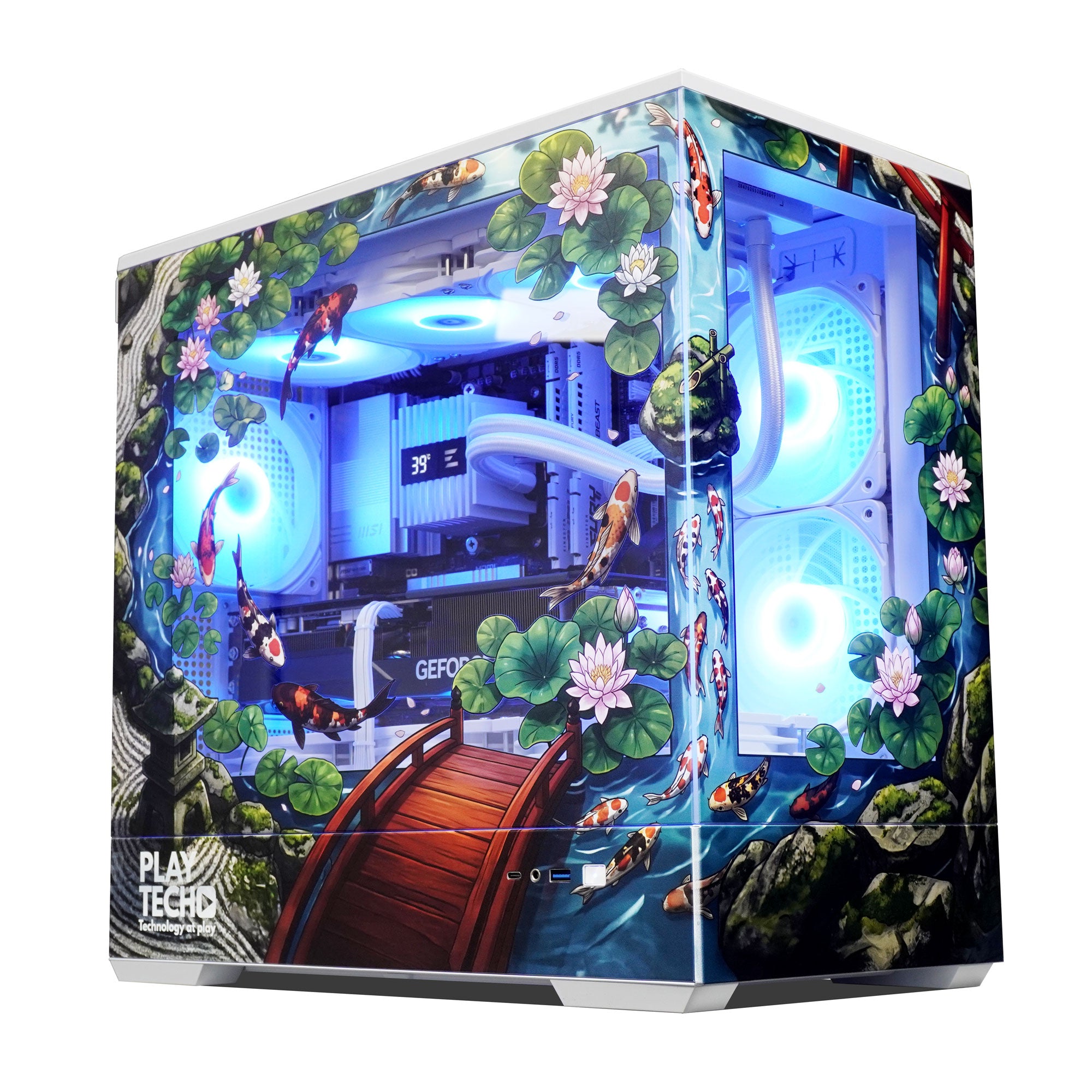 Koi Pond Special Edition Custom UV Printed Gaming PC NZ