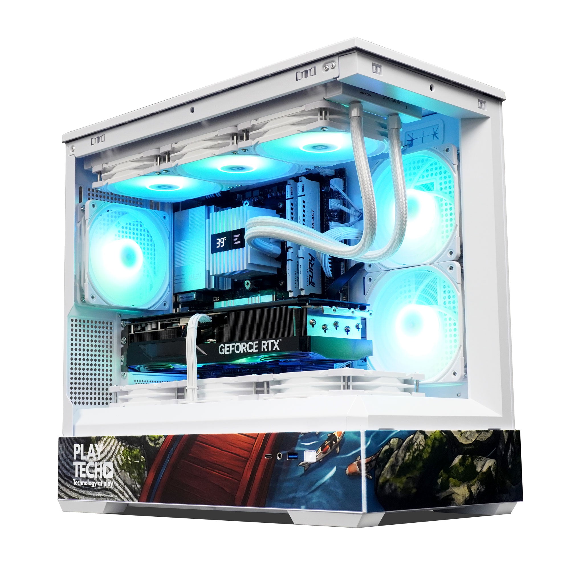 Koi Pond Special Edition Custom UV Printed Gaming PC NZ