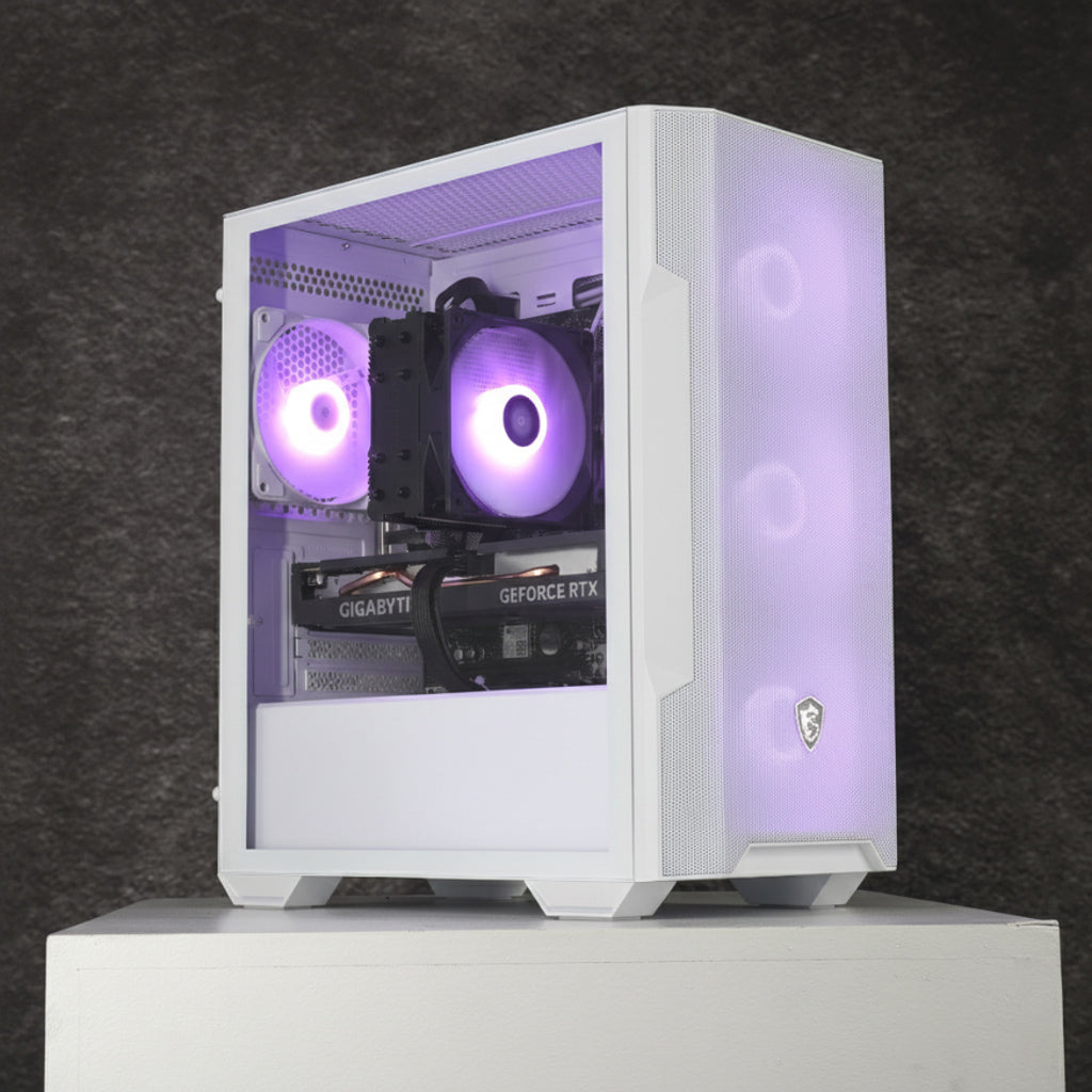 The Lucent RTX 3050 Playtech Gaming PC White Case Intel i5-12400F NZ