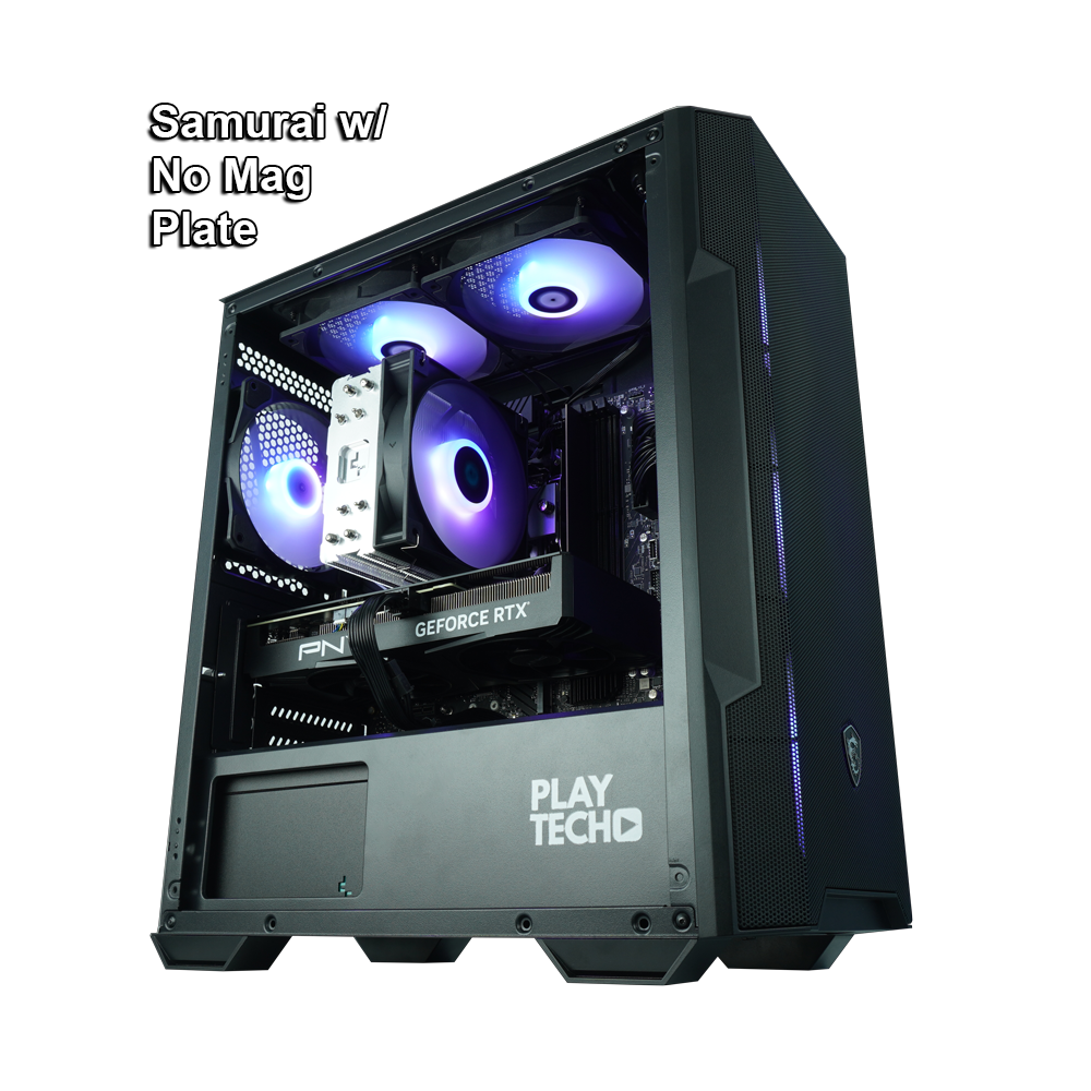 Samurai Gaming PC side view with no magplate